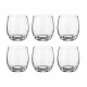 Jogo 6 Copos Baixos 410ml Bohemia Mergus Cristal Ecológico